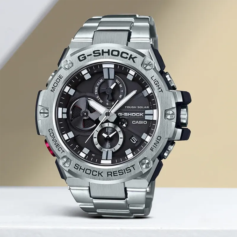 Casio G-Shock Tought Solar Power Black Dial Men's Watch- GST-B100D-1A